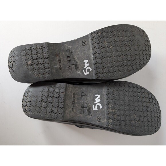 Dansko Volley Black Leather Rubber Bumper Toe 8.5 US 39 EU Comfort Professional - Picture 13 of 14